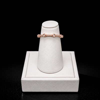 10K Rose Gold Diamond Wedding Band |078201