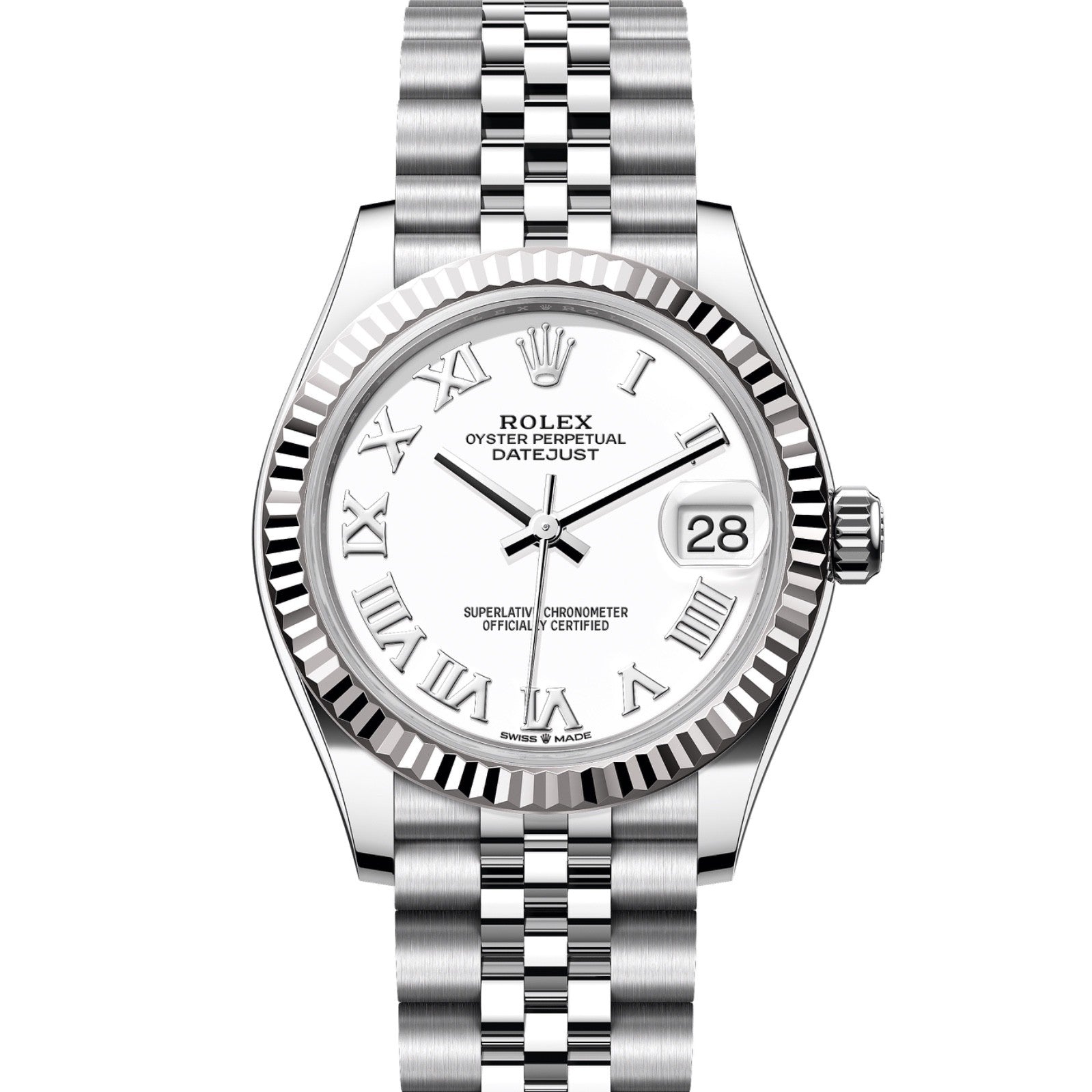 Rolex Steel White Gold White Dial Pre Owned | 79174