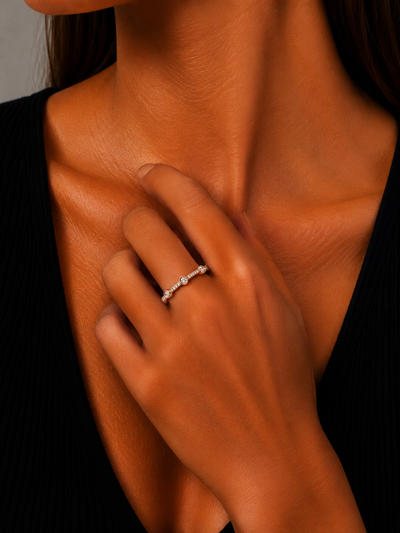 10K Rose Gold Diamond Wedding Band |078201