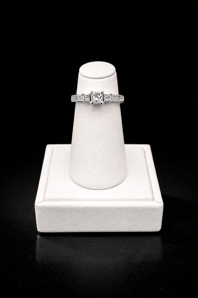 14K White Gold Diamond Ring | 0344