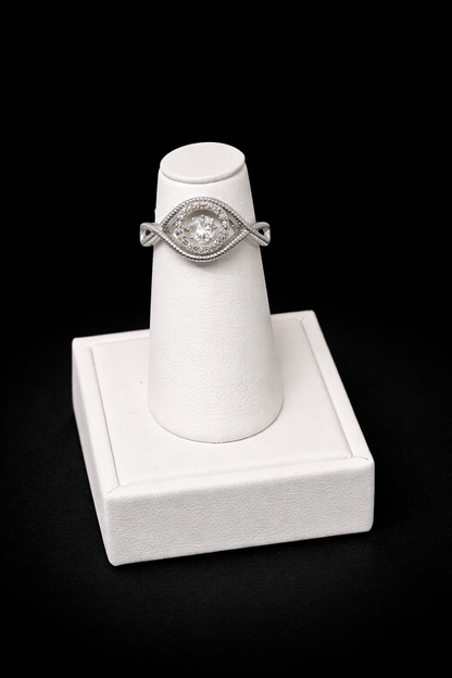 14K White Gold Diamond Ring