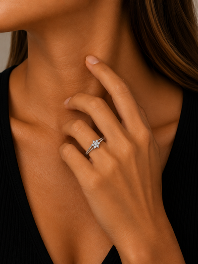 14K White Gold Diamond Ring | FRG002704AWD