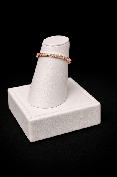 14K Rose Gold Diamond Wedding Band | FRGFP1314ARD