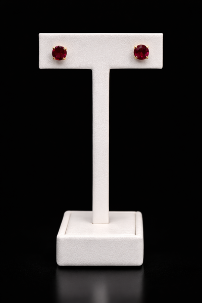 14K Yellow Gold Ruby Studs | FER3150AYR2