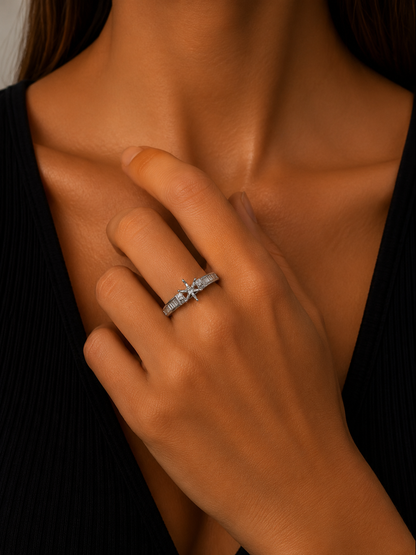 14K White Gold Diamond Semi Mounting | 084541