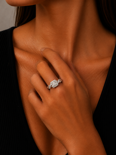 14K White Gold Diamond Ring | 05112021-3