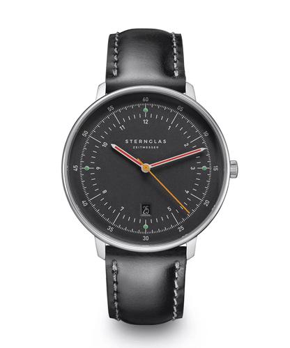 Sternglas | S01-HH39-BR02 Sternglas Hamburg Neugraphite watch