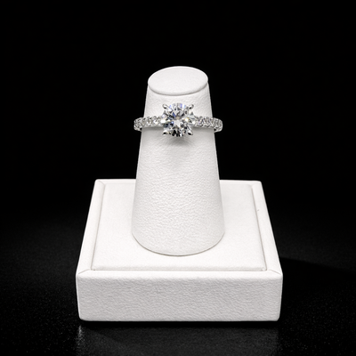 14K White Gold Diamond Ring | 092291