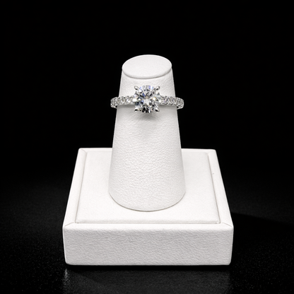 14K White Gold Diamond Ring | 092291