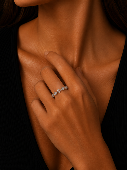 14k White Gold Diamond Wedding Band | FRG001338AWD
