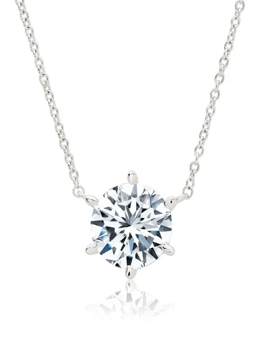 2.00cttw Brilliant Solitaire Necklace in Platinum  9010971N16CZ